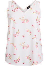 Printtitoppi v-p&auml;&auml;ntiell&auml;, Valkoinen