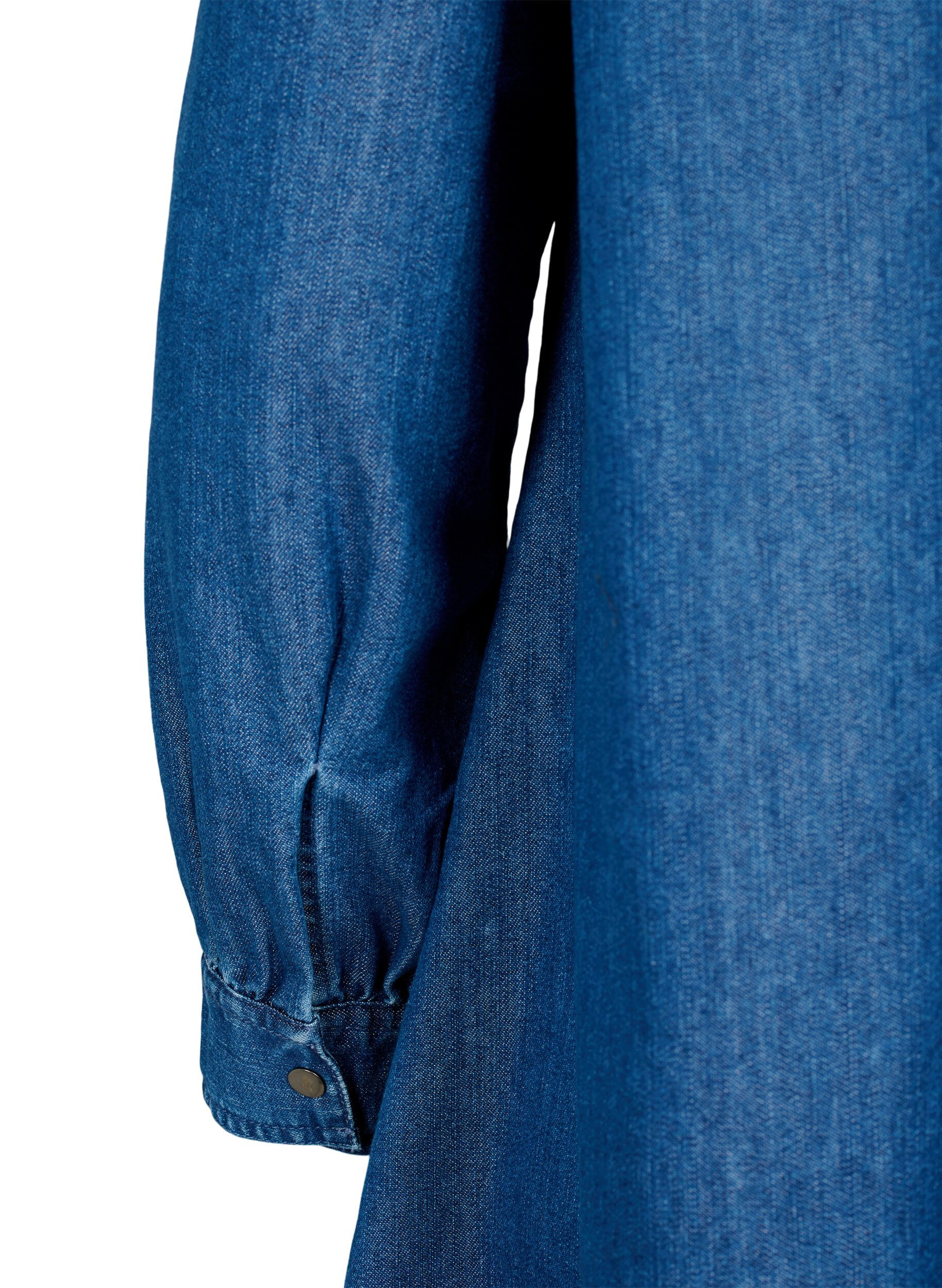Zizzi Pitk&auml;hihainen farkkumekko, Blue denim, Packshot image number 3