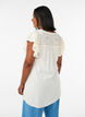 Tunika broderi anglaise -koristeella ja r&ouml;yhel&ouml;hihoilla, Beige, Model image number 2