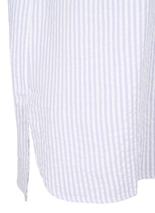Raidallinen paita, jossa on rintataskut, White/LavenderStripe, Packshot image number 2