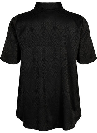 Pitkä paita tekstuurikuviolla, Black, Packshot image number 1