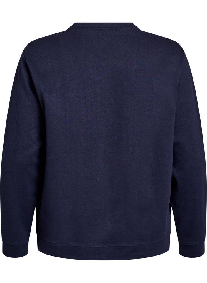 Collegepaita py&ouml;re&auml;ll&auml; p&auml;&auml;ntiell&auml;, Sininen, Packshot image number 1