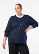 Hienoneulottu neuletakki py&ouml;re&auml;ll&auml; p&auml;&auml;ntiell&auml;, Sininen, Model image number 0