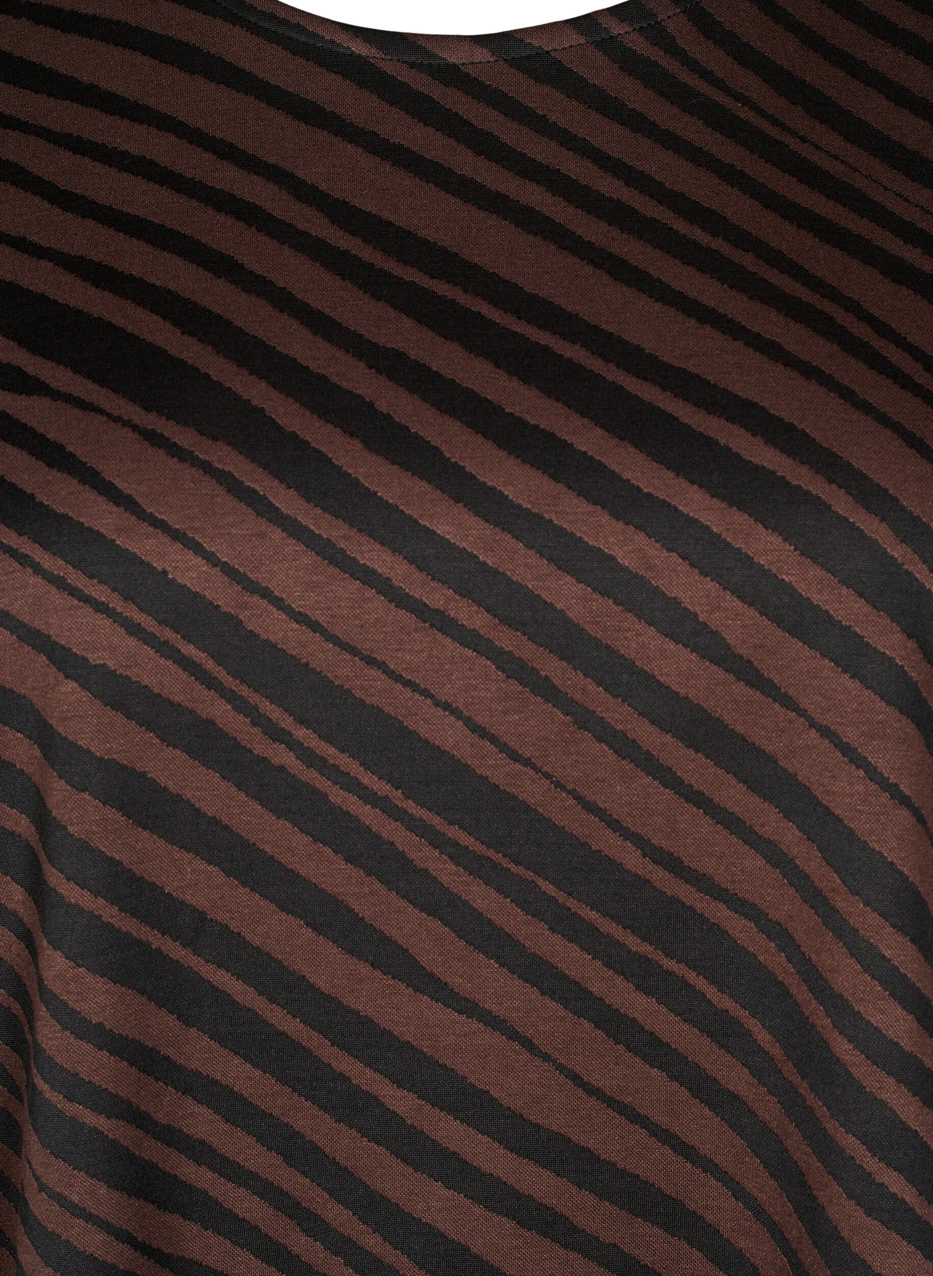 Zizzi Ylisuuri pusero kuviolla, Ruskea, Packshot image number 2