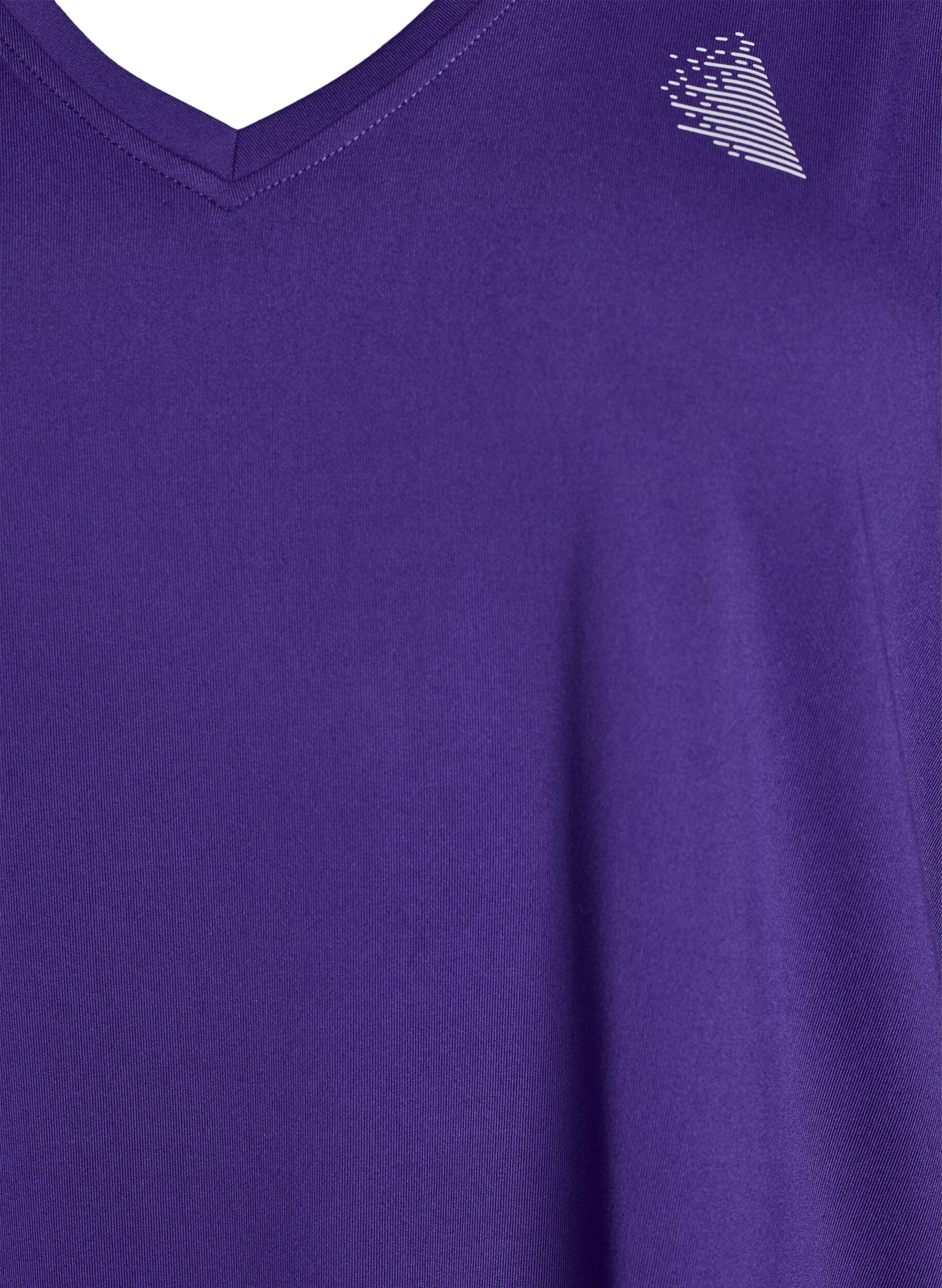 Zizzi Treenitoppi V-p&auml;&auml;ntiell&auml;, Purple, Packshot image number 2