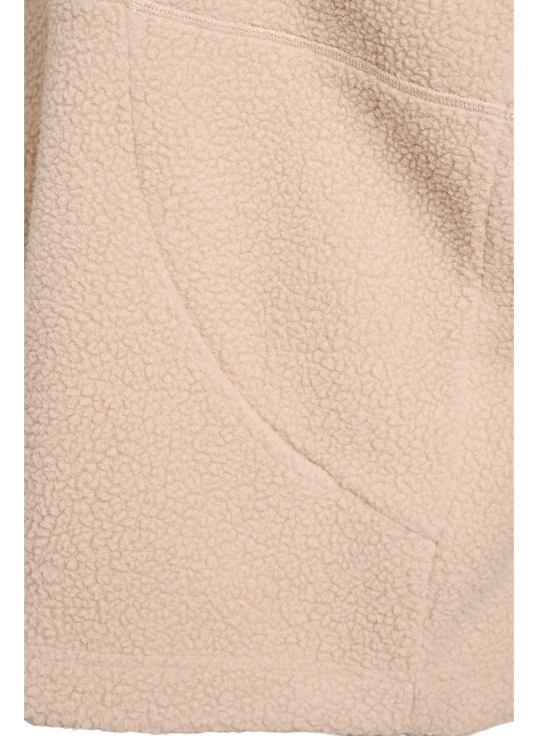 Zizzi Teddy-liivi taskuilla, Beige, Packshot image number 3