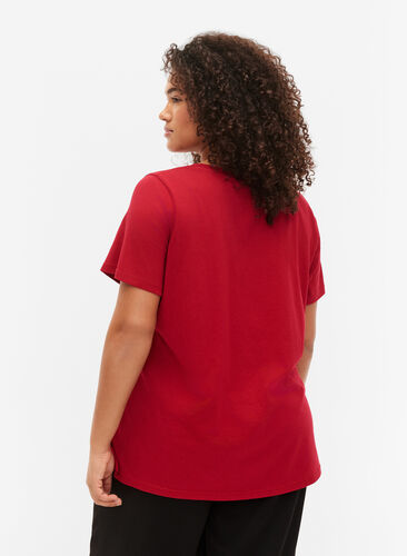 Puuvillainen t-paita painatuksella, Tango Red LOS , Model image number 1