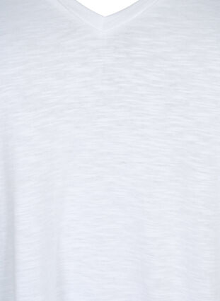 Lyhythihainen perus t-paita v-pääntiellä, Bright White, Packshot image number 2