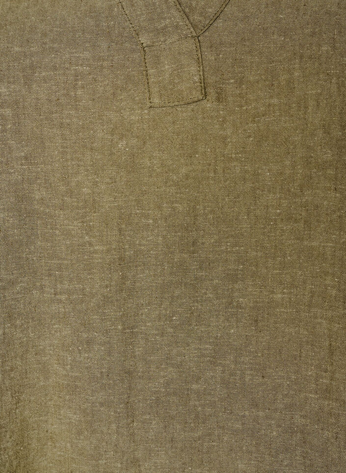 Midimekko pellavasta ja viskoosista 1/2-hihoilla, Vihre&auml;, Packshot image number 2