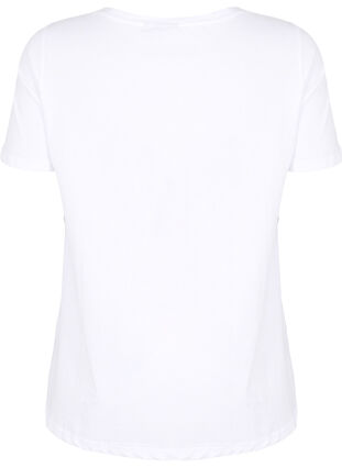 Puuvillainen t-paita painatuksella, White Chest Print, Packshot image number 1