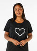 FLASH – kuviollinen t-paita, Black Flower Heart , Model image number 0