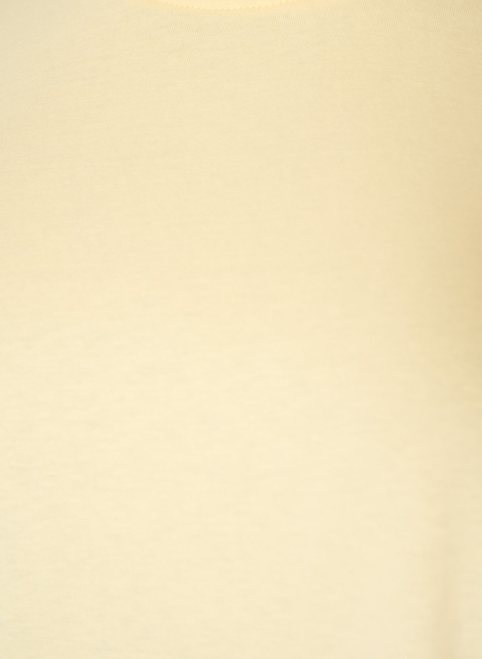 ZizziT-paita ep&auml;symmetrisell&auml; pitsihelmalla, Keltainen, Packshot image number 2