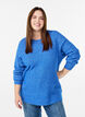 Melange-neulepusero py&ouml;re&auml;ll&auml; p&auml;&auml;ntiell&auml;, Sininen, Model image number 0