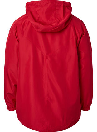Lyhyt takki hupulla ja säädettävällä helmalla, Tango Red, Packshot image number 1