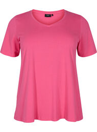 Yksivärinen perus t-paita puuvillasta, Hot Pink