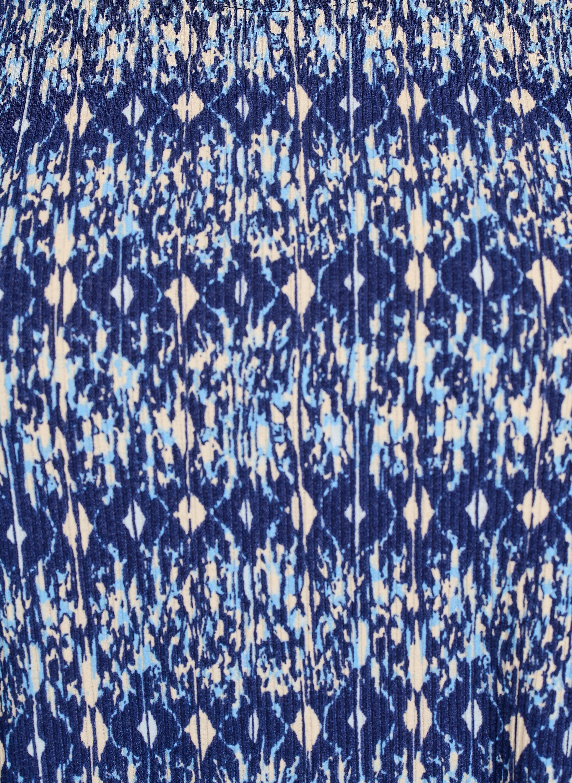 Zizzi Kuvioitu pusero, jossa on lyhyet hihat, Sininen, Packshot image number 2