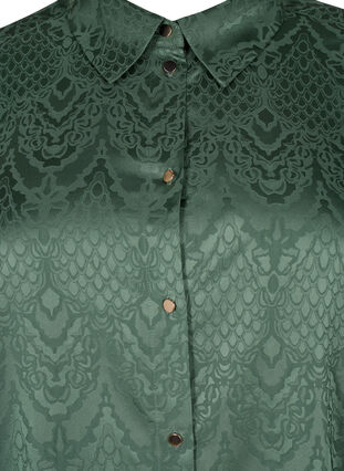 Pitkä paita tekstuurikuviolla, Duck Green, Packshot image number 2