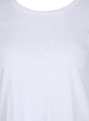 Puuvillainen t-paita lyhyillä hihoilla, Bright White, Packshot image number 2