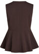 Raitakuvioinen liivi peplum-helmalla, Ruskea, Packshot image number 1