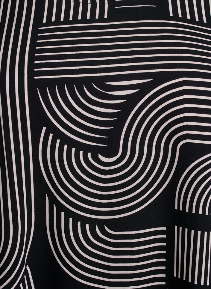 FLASH – Lyhythihainen viskoosipusero printillä, Musta, Packshot image number 2