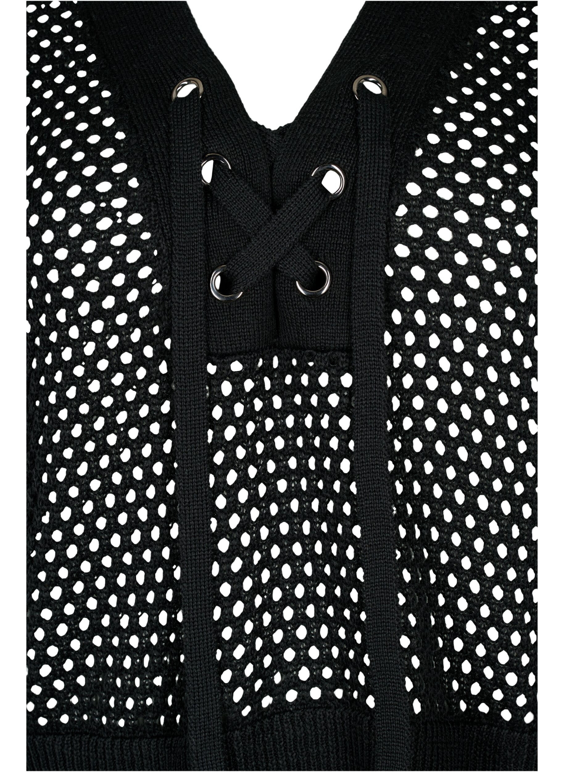 Zizzi kuviollinen pullover, Black, Packshot image number 2