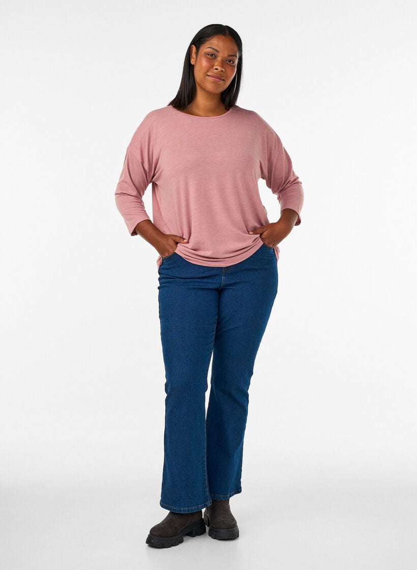 Jerseypusero 3/4-hihoilla, Punainen, Model image number 1