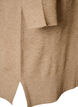 Lyhyt neulemekko raglanhihoilla ja keskisaumalla, Beige, Packshot image number 3