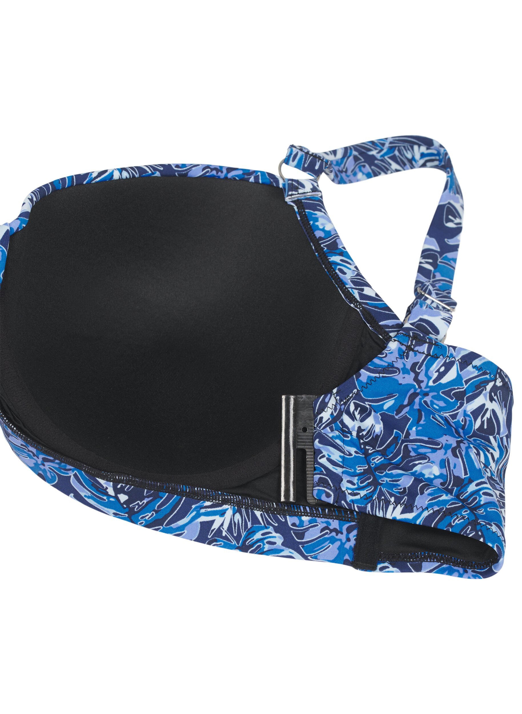 ZizziKaarituelliset bikiniyl&auml;osa kuosilla, Sininen, Packshot image number 3