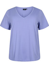 Lyhythihainen t-paita v-pääntiellä, Lavender Viloet