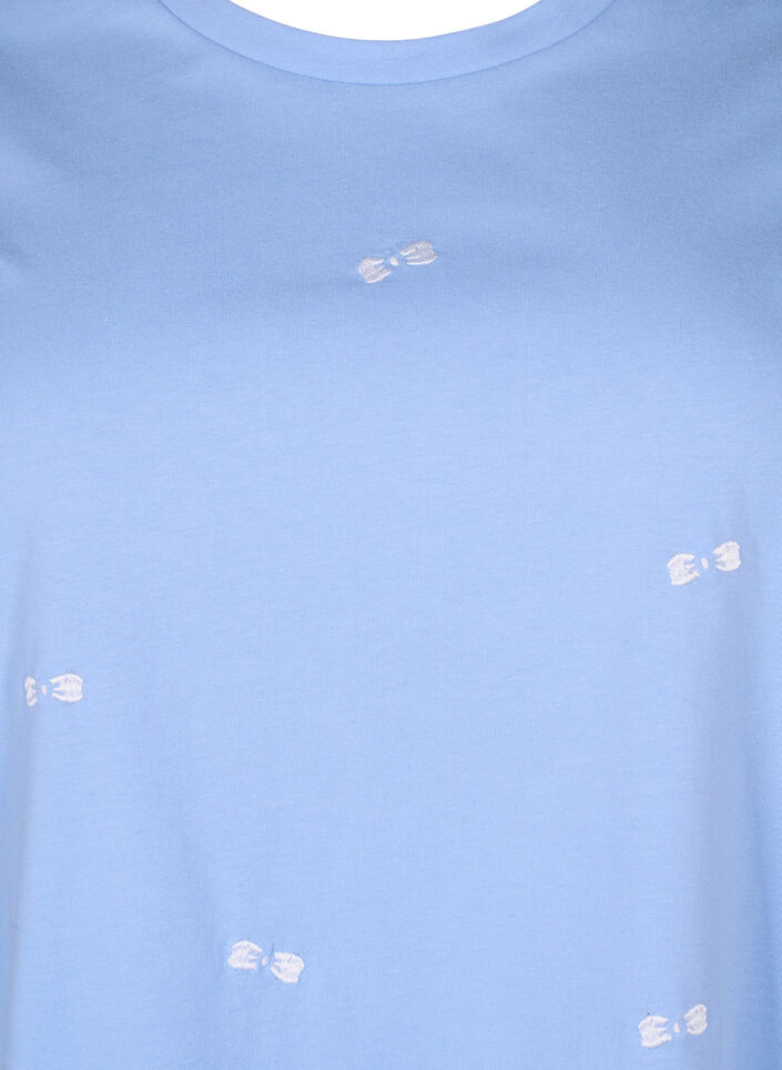 Luomupuuvillasta valmistettu T-paita ruseteilla., Serenity W. Bow Emb., Packshot image number 2