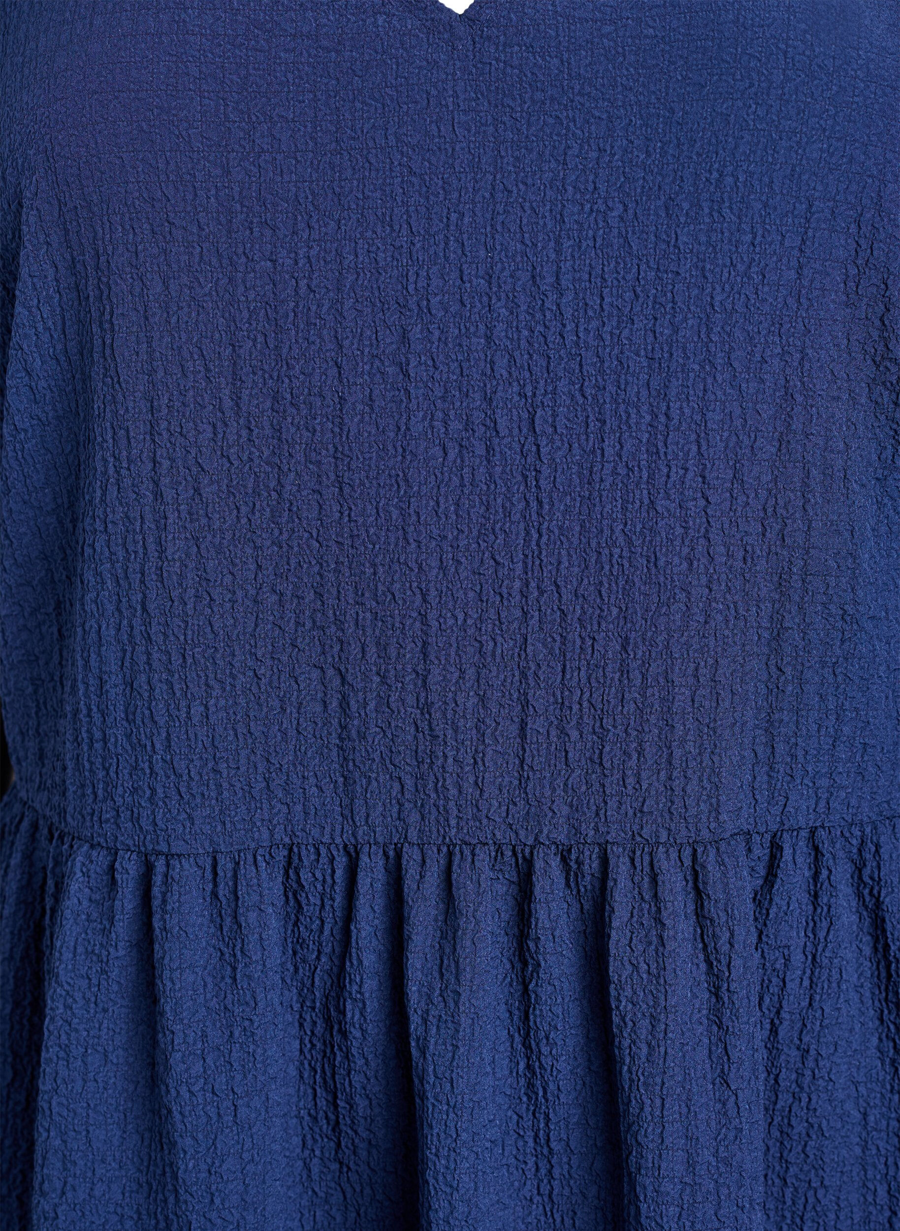 ZizziLyhyt A-linjainen mekko, Sininen, Packshot image number 2