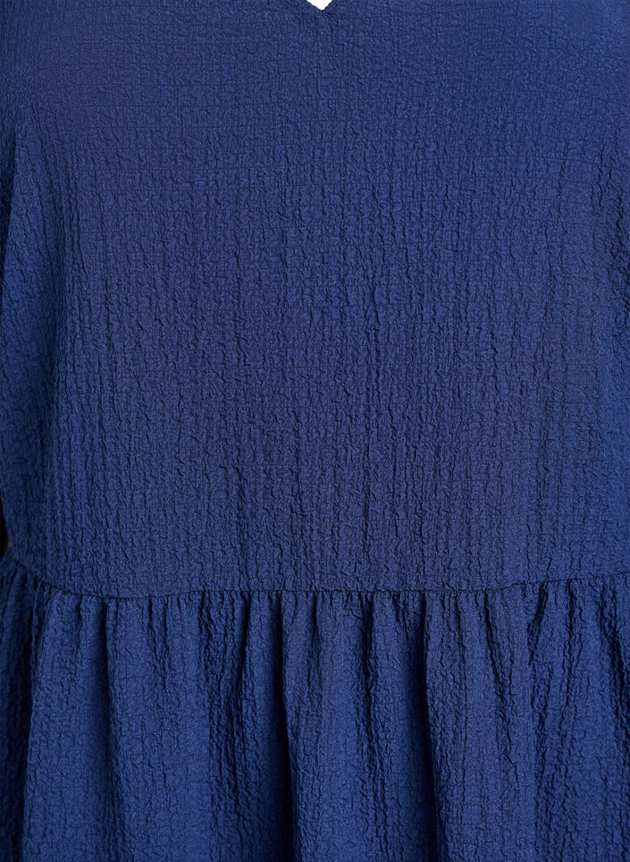 Lyhyt A-linjainen mekko, Sininen, Packshot image number 2