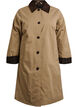 Puolimittainen takki vakosamettikauluksella, Beige, Packshot image number 0