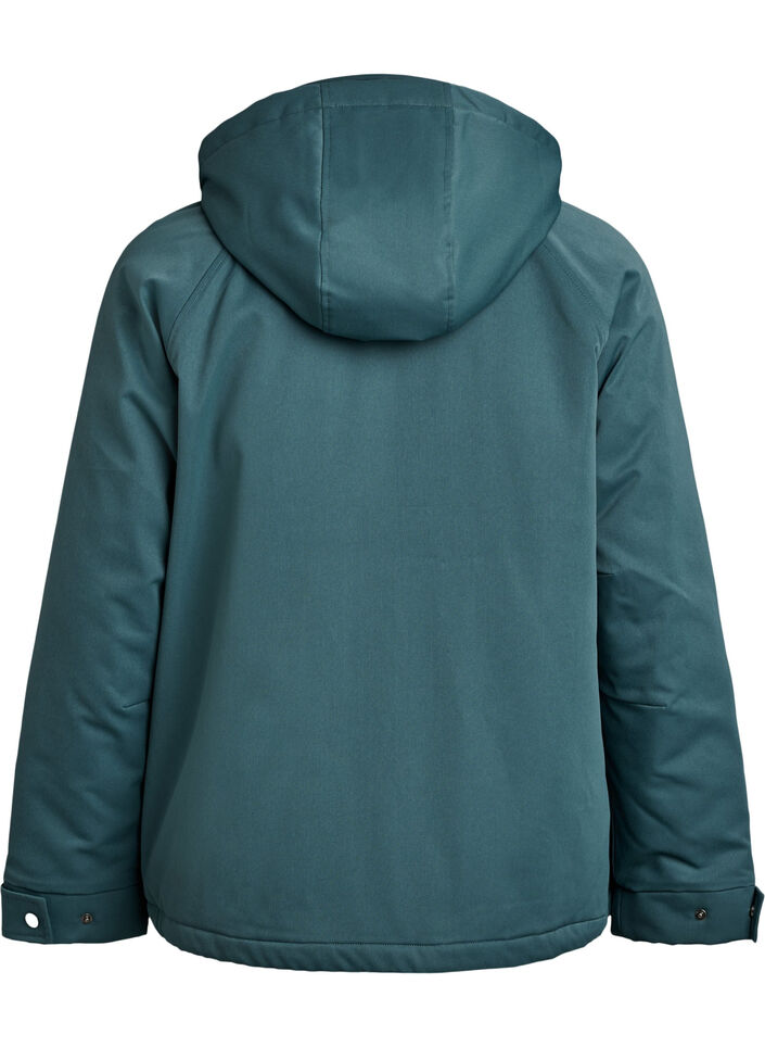 Topattu parka irrotettavalla hupulla, Vihre&auml;, Packshot image number 1