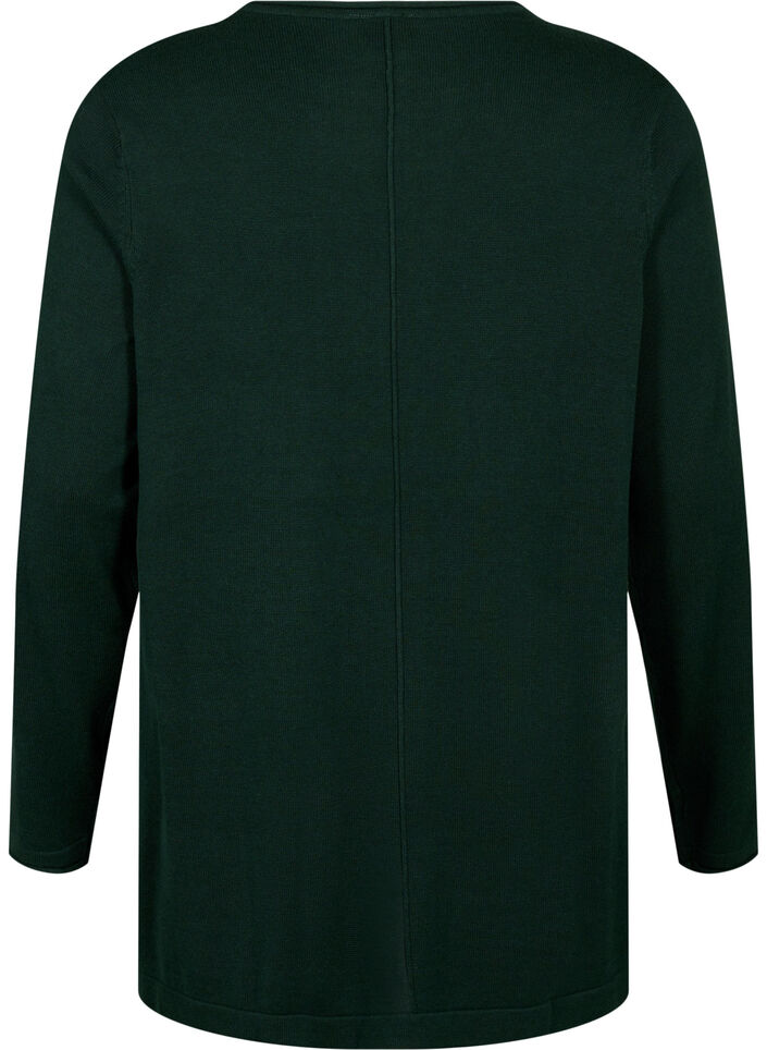 Neule puuvillaviskoosisekoitteesta, Vihreä, Packshot image number 1