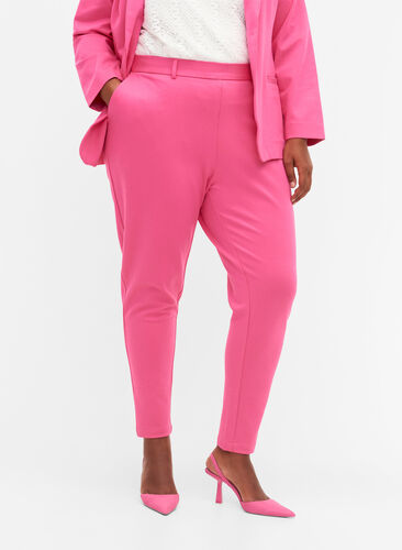 Kropatut housut taskuilla , Shocking Pink, Model image number 2