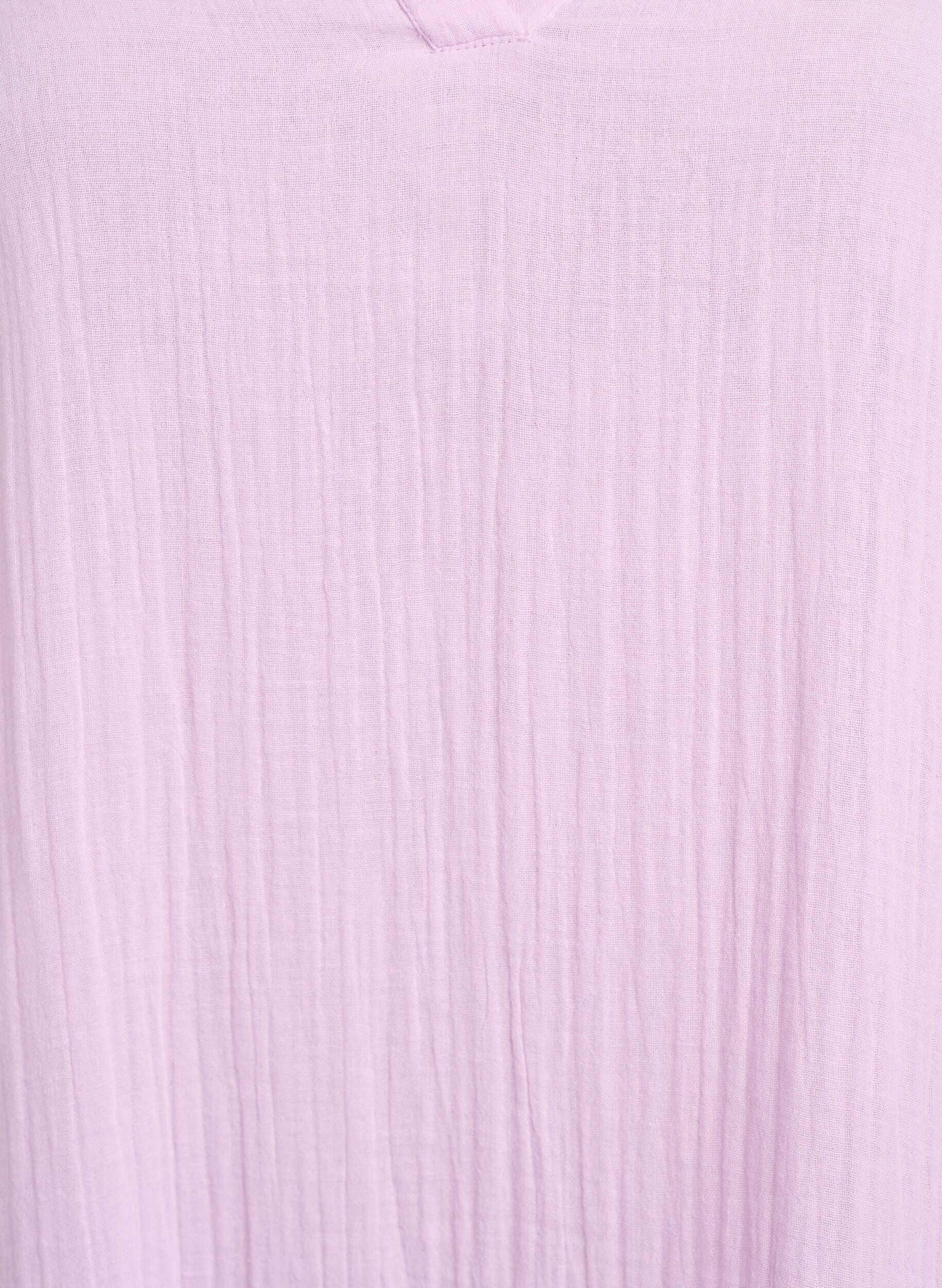 ZizziLyhyt A-linjainen mekko puuvillamusliinista, Violetti, Packshot image number 2