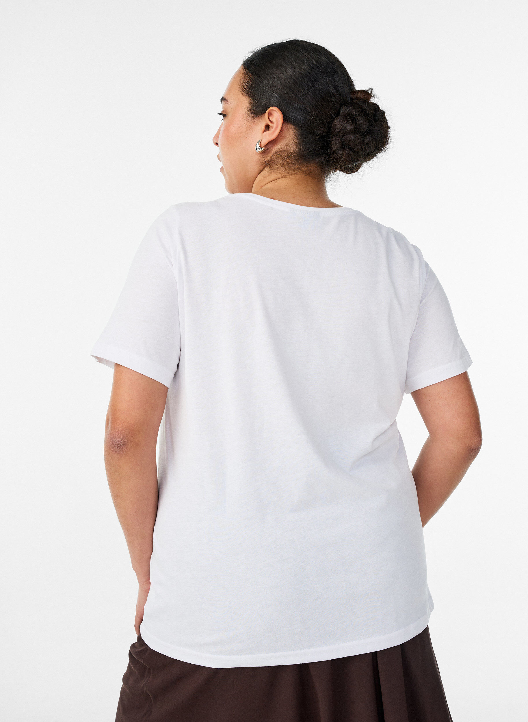 ZizziT-paita printill&auml;, Valkoinen, Model image number 2