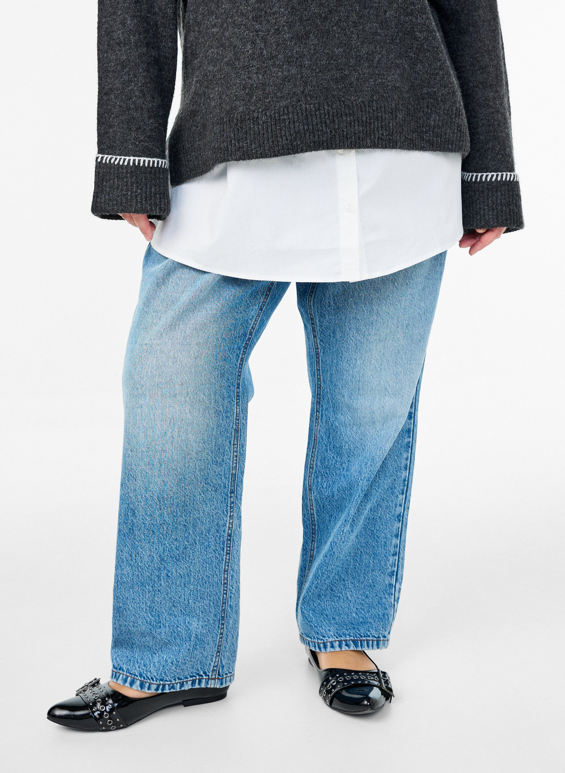 ZizziPaitajatkaja 100% puuvillaa, Valkoinen, Model image number 0