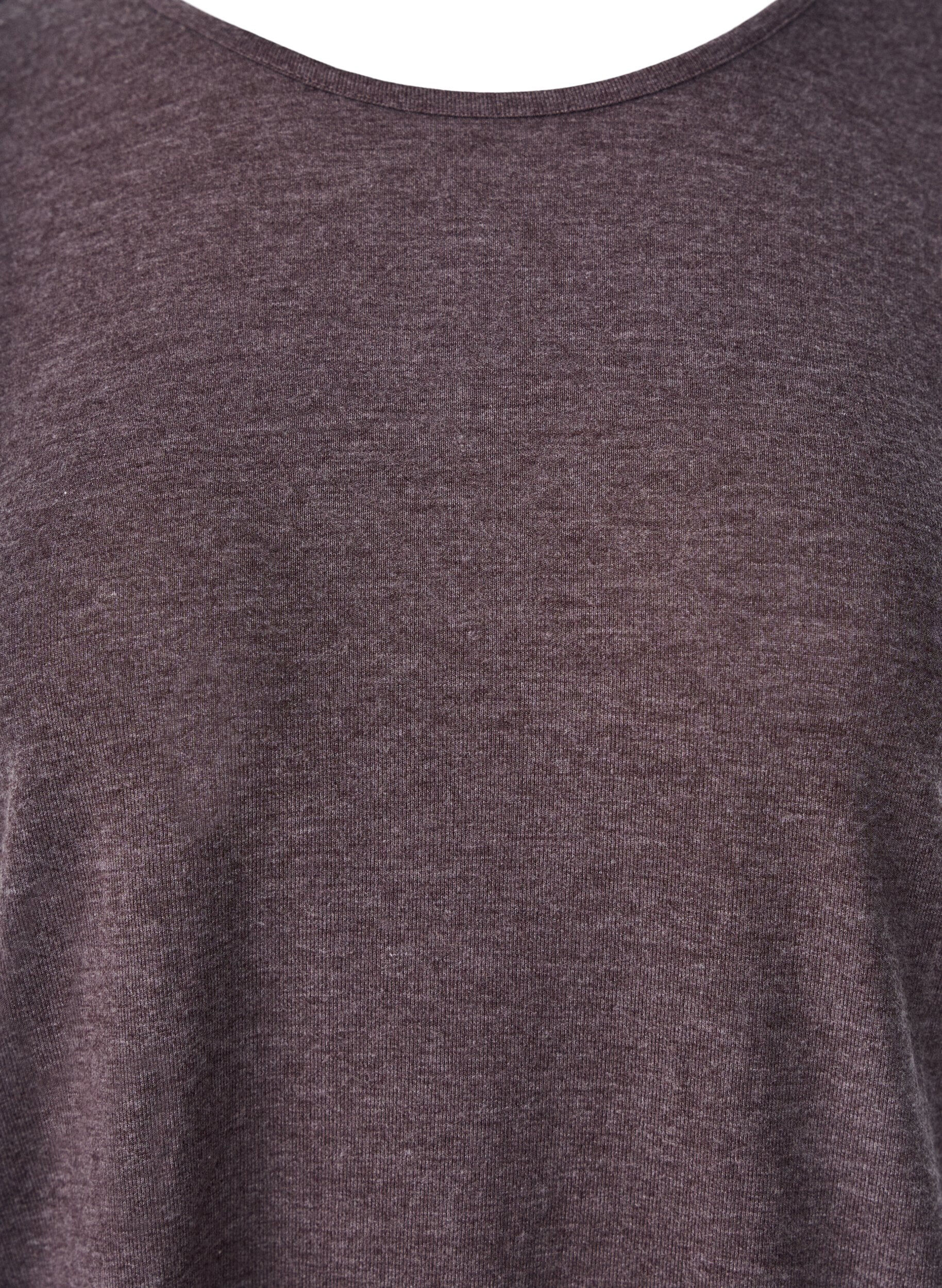 ZizziJerseypusero 3/4-hihoilla, Ruskea, Packshot image number 2