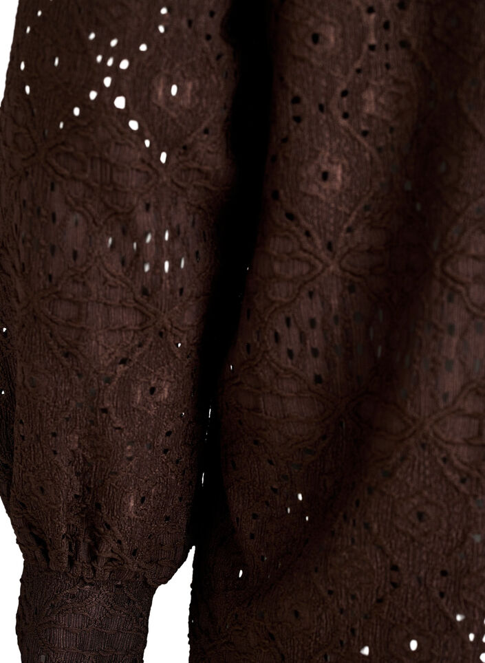 Pitkähihaiset pusero silmukkakirjonnalla, Ruskea, Packshot image number 3