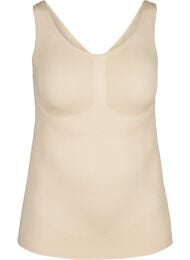 Shapewear-toppi leveill&auml; olkaimilla, Beige