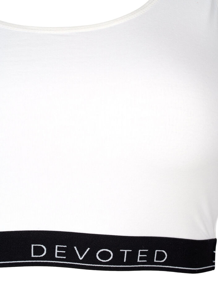 Puuvillaiset rintaliivit säädettävillä olkaimilla , Valkoinen, Packshot image number 2