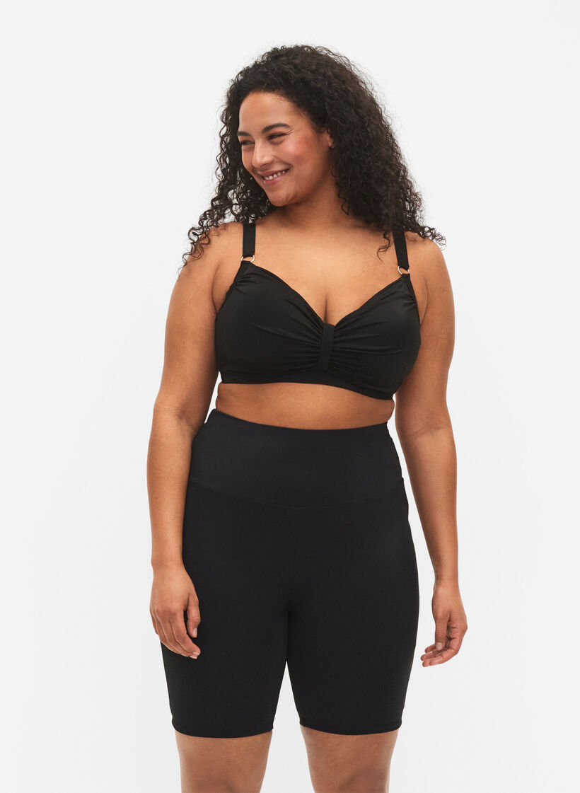 Pitkät uimashortsit, Musta, Model image number 0