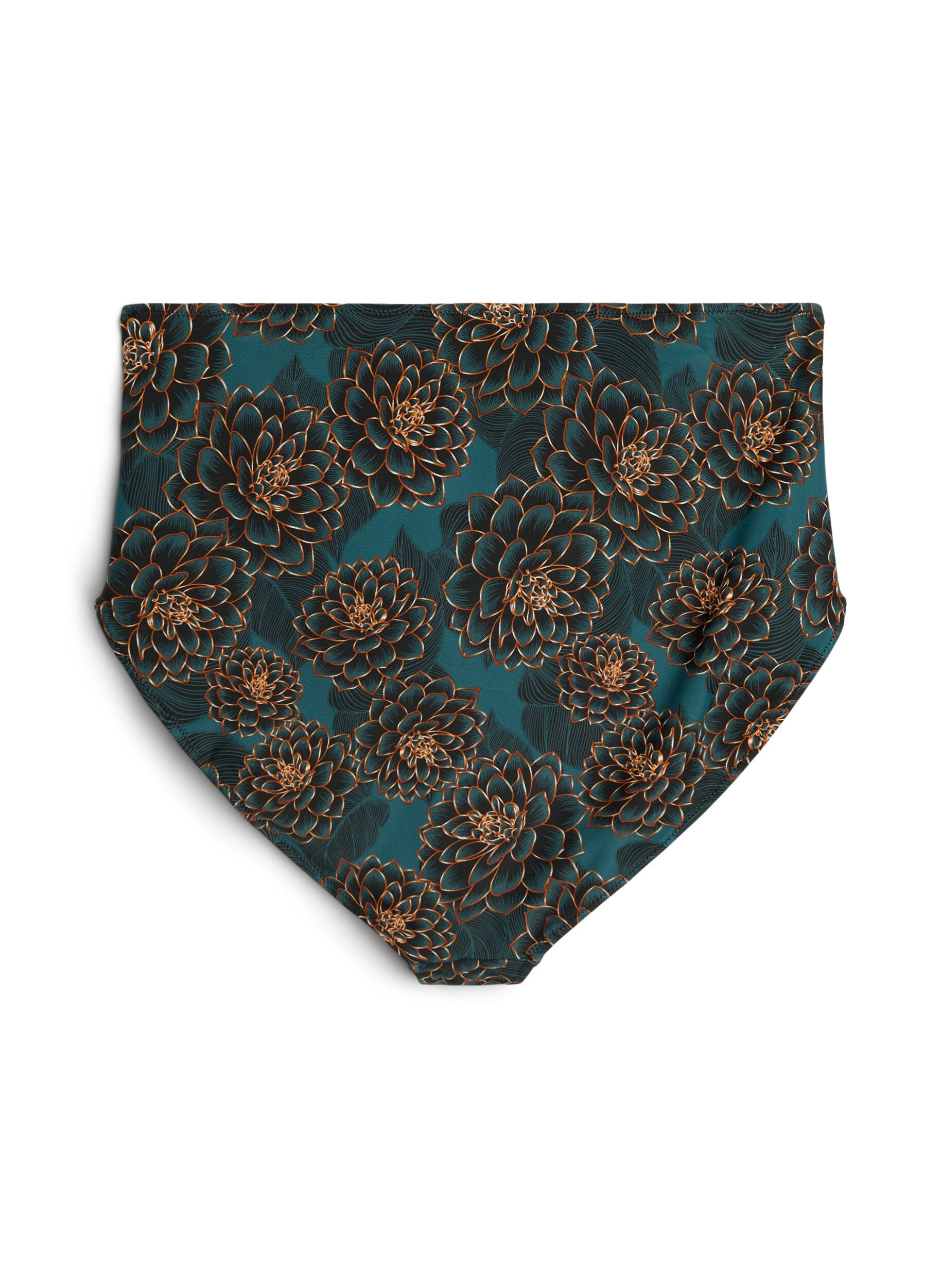 Zizzi Bikinihousut printill&auml; ja korkealla vy&ouml;t&auml;r&ouml;ll&auml;, Sininen, Packshot image number 1