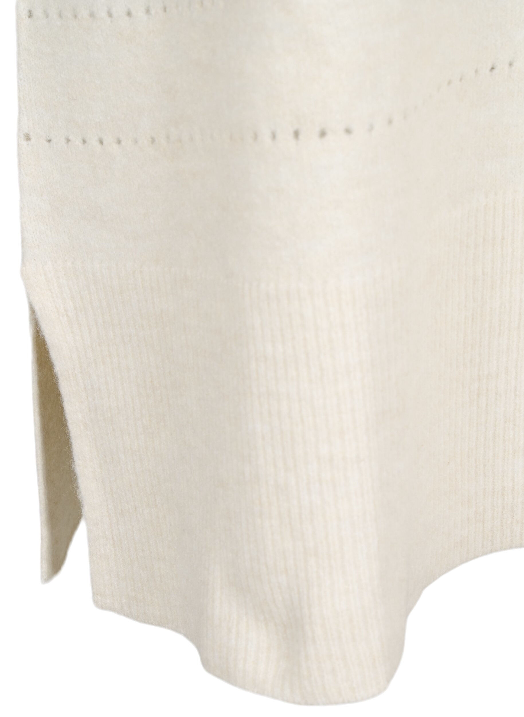 Zizzi Neulemekko halkioilla ja pitsikuviolla, Birch Mel., Packshot image number 3