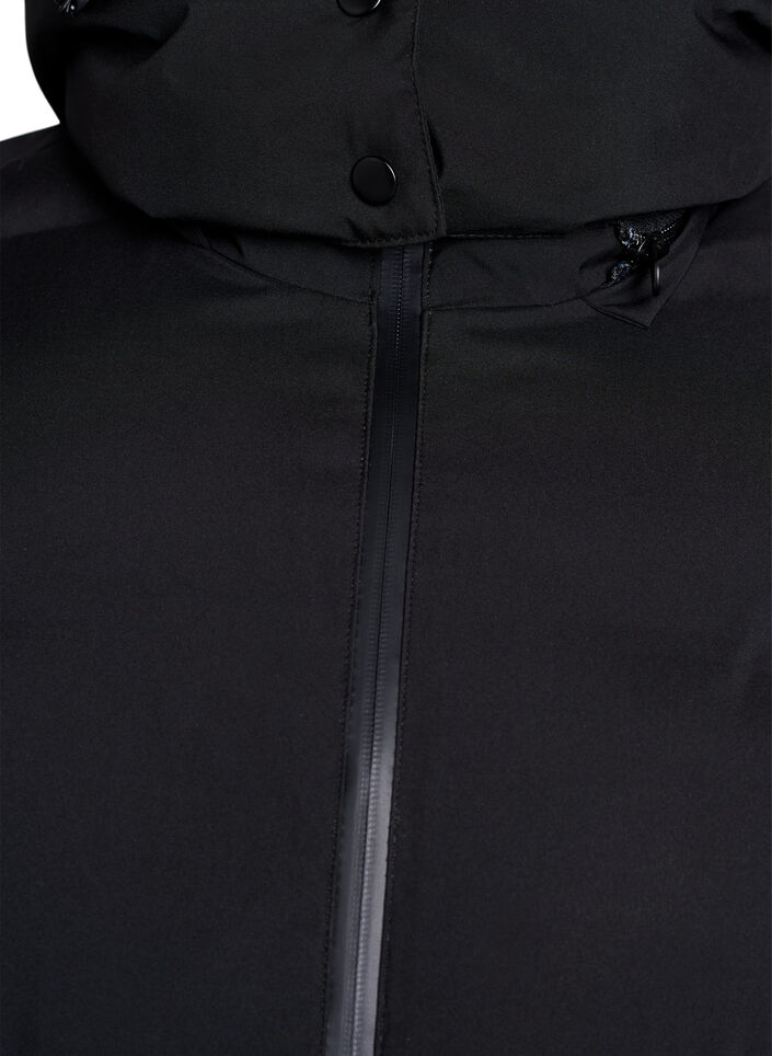 Lyhyt toppatakki irrotettavalla hupulla, Musta, Packshot image number 2