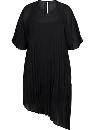 A-mallinen mekko 2/4-hihoilla, Black, Packshot image number 0