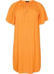 Lyhythihainen mekko viskoosista, Orange Peel