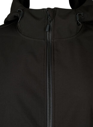Lyhyt softshell-takki, jossa on taskut, Black, Packshot image number 2